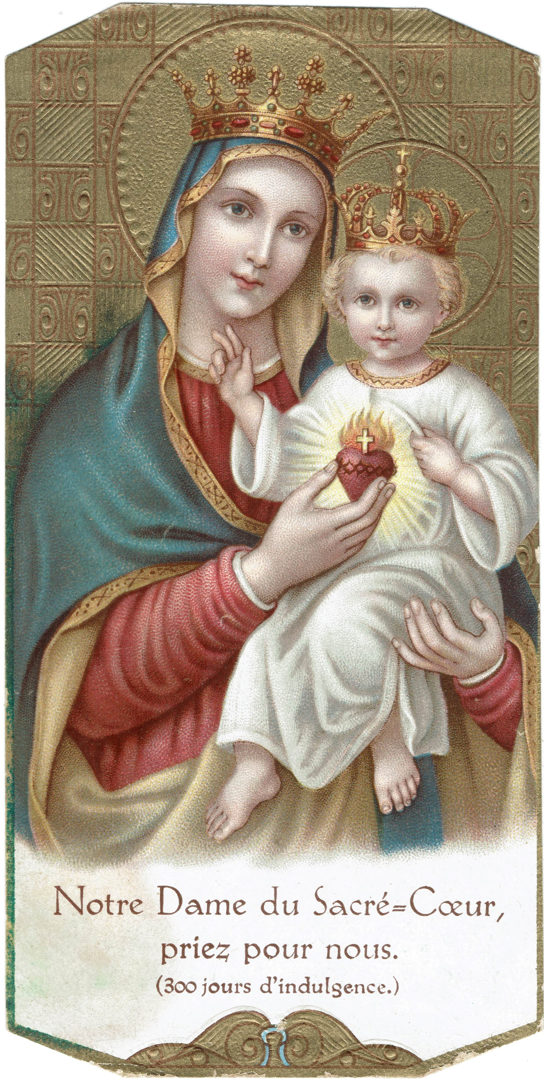Image pieuse - Notre Dame du Sacré-Coeur.